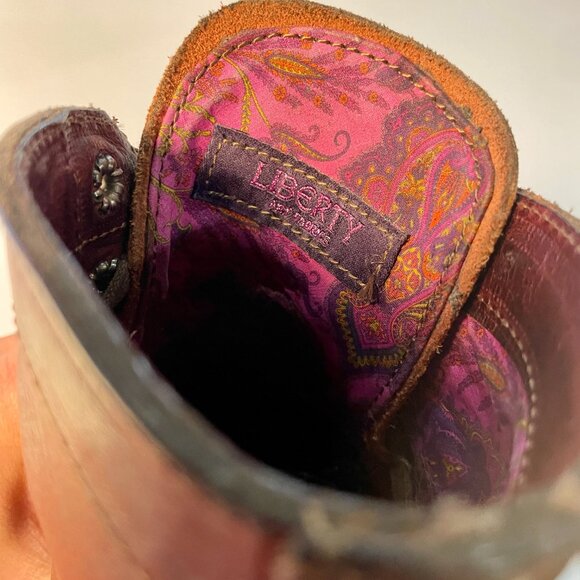 RARE Wolverine 1000 Mile Plain Toe Leather Boots Liberty Arts Size 6 Dark Red - Picture 3 of 5